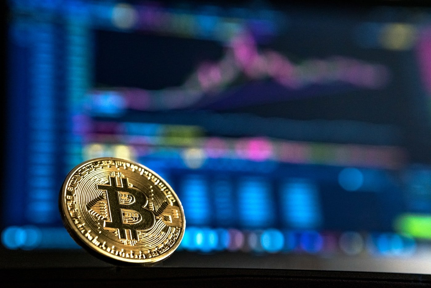 Bitcoin cryptocurrency close-up